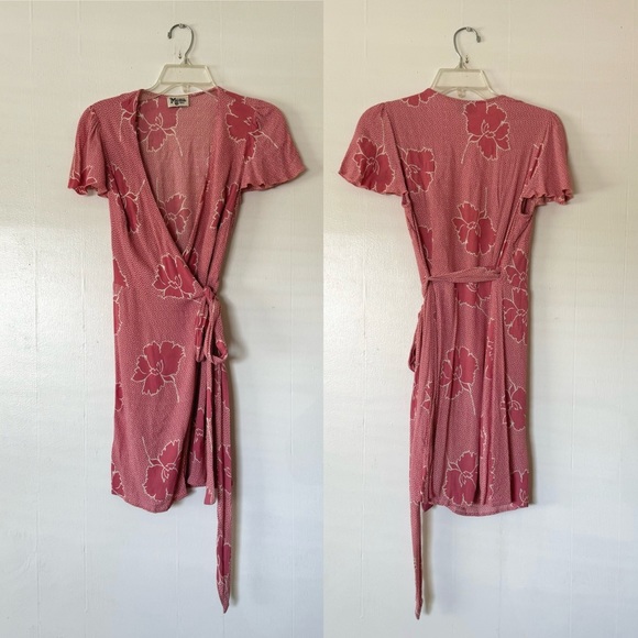 Show Me Your MuMu Grace Wrap Mini Dress Small - Picture 3 of 8